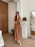 V-neck Sleeveless Blouse With Skirts Sets